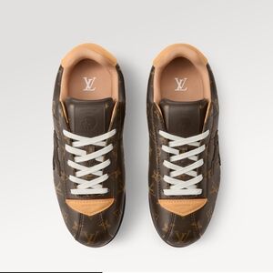 Louis Vuitton Brown and Tan Monogram Sneakers